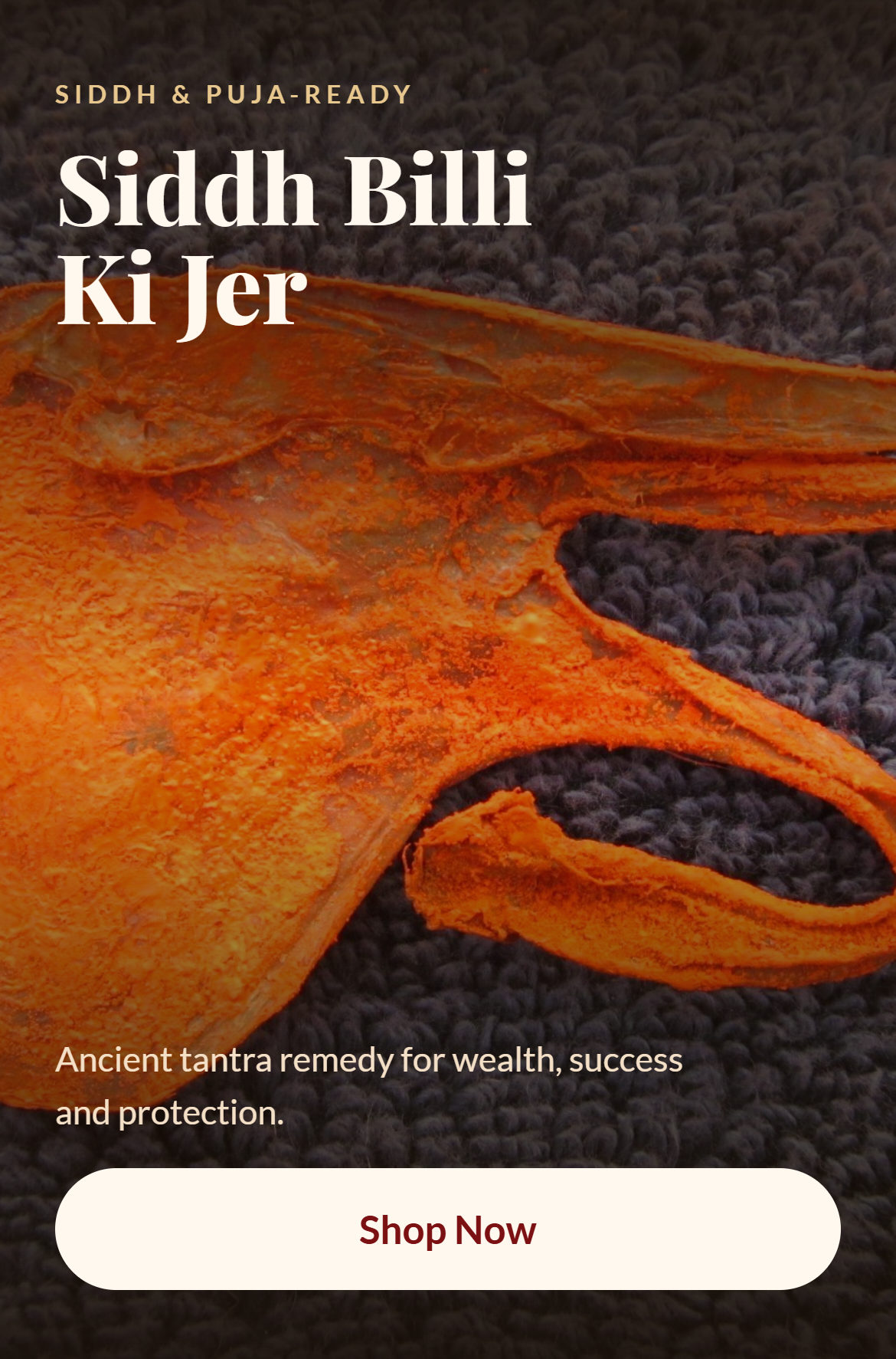 Ancient Karungali energy — for strength and protection